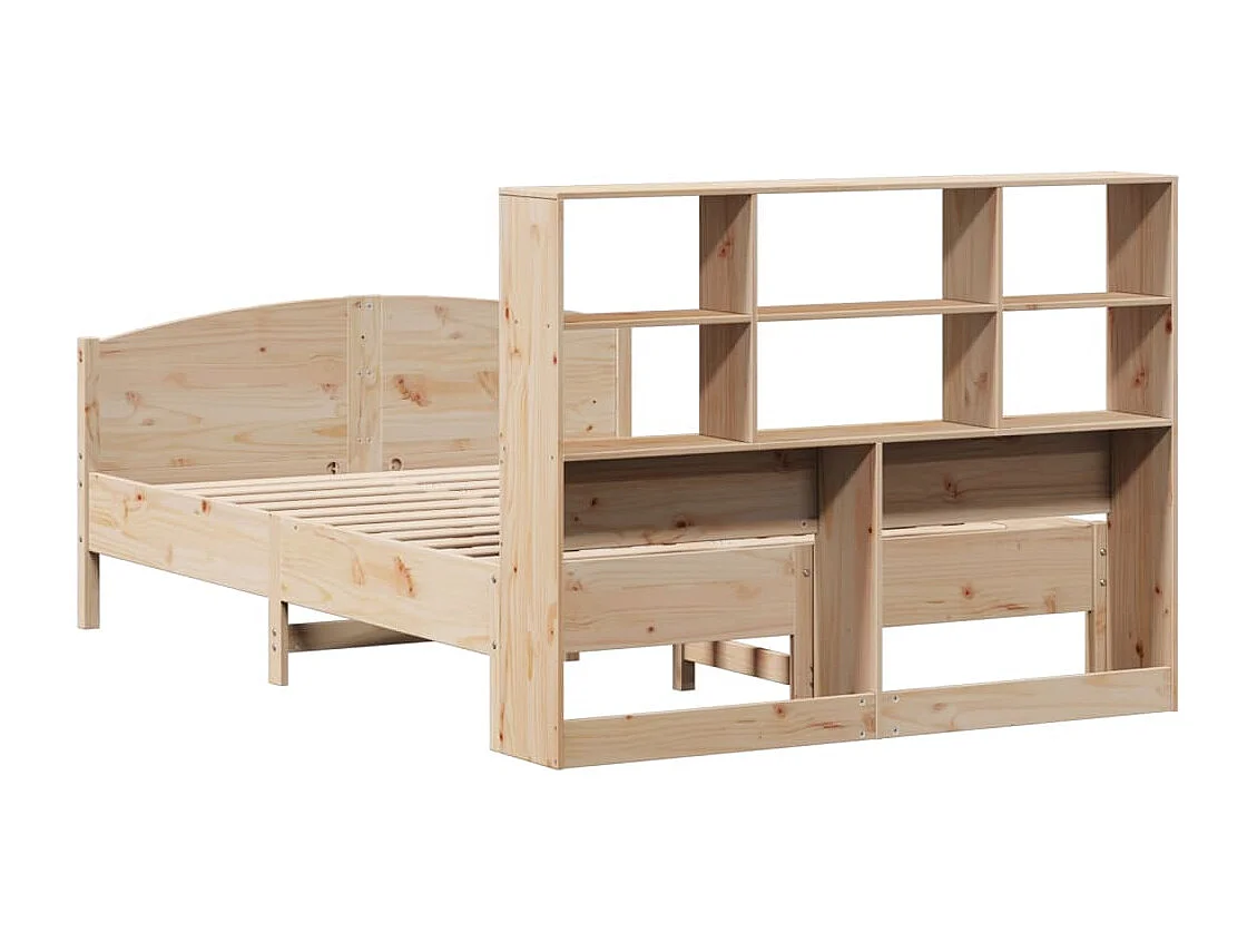Bibliotheekbed zonder matras 160x200 cm massief grenenhout