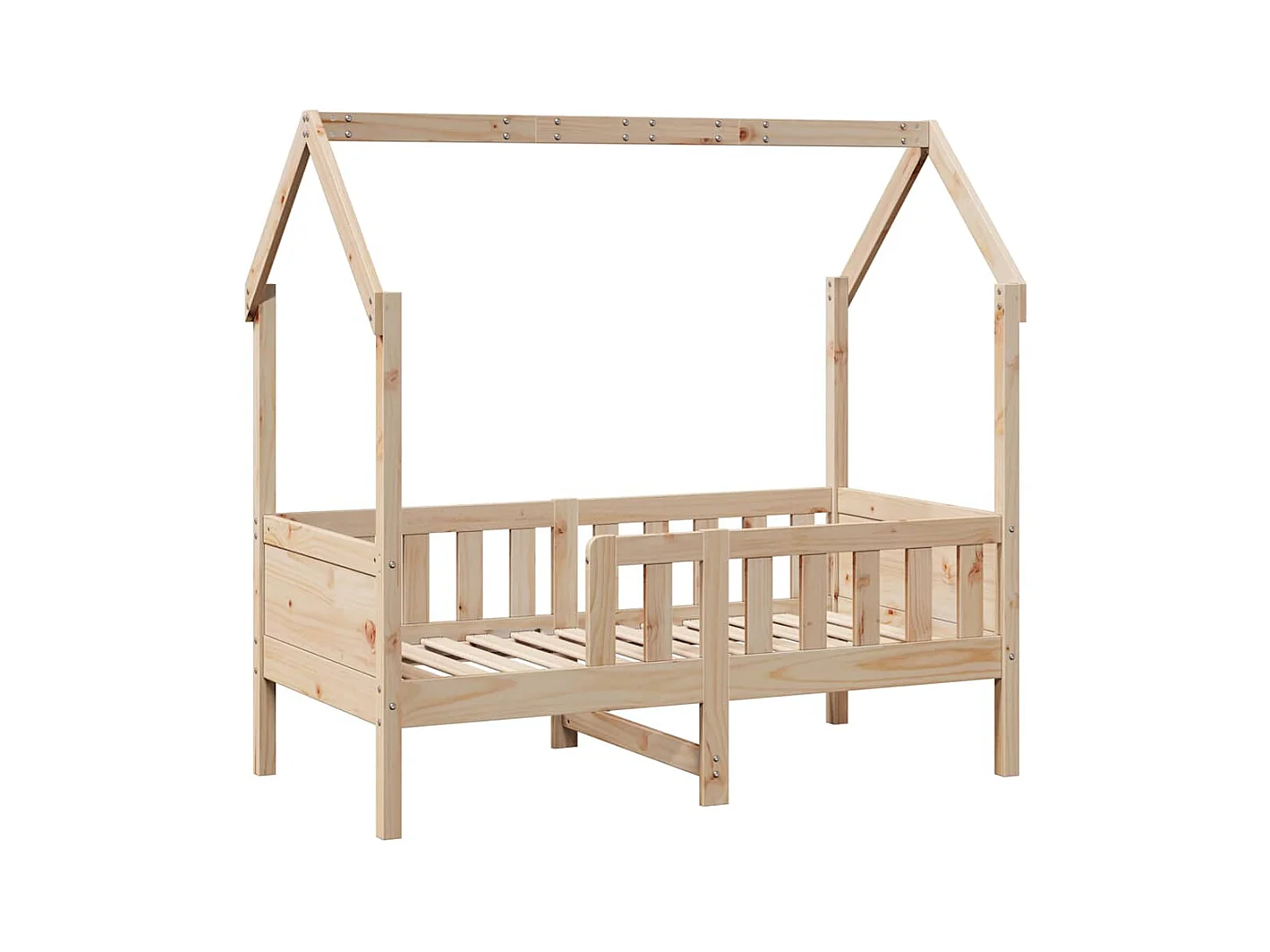 Kinderbedframe huisvorm zonder matras grenen