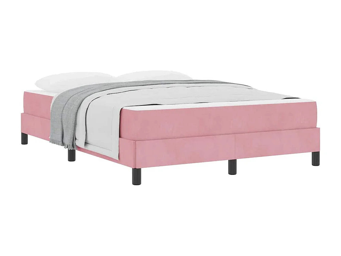 Boxspringbett mit Matratze Rose 140 x 190 cm Samt