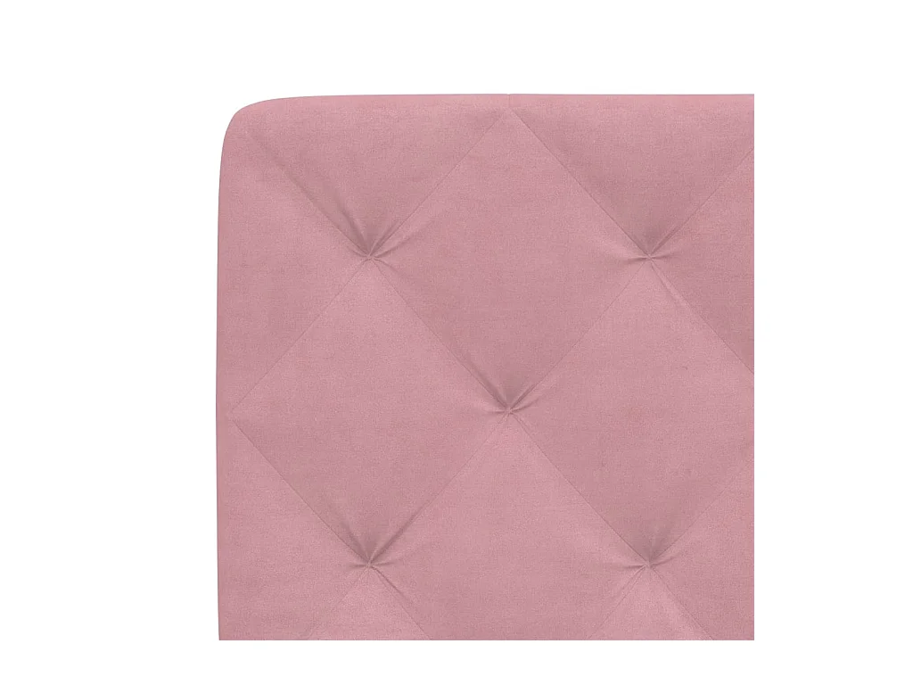 Bedframe met LED zonder matras roze 160x200 cm fluweel