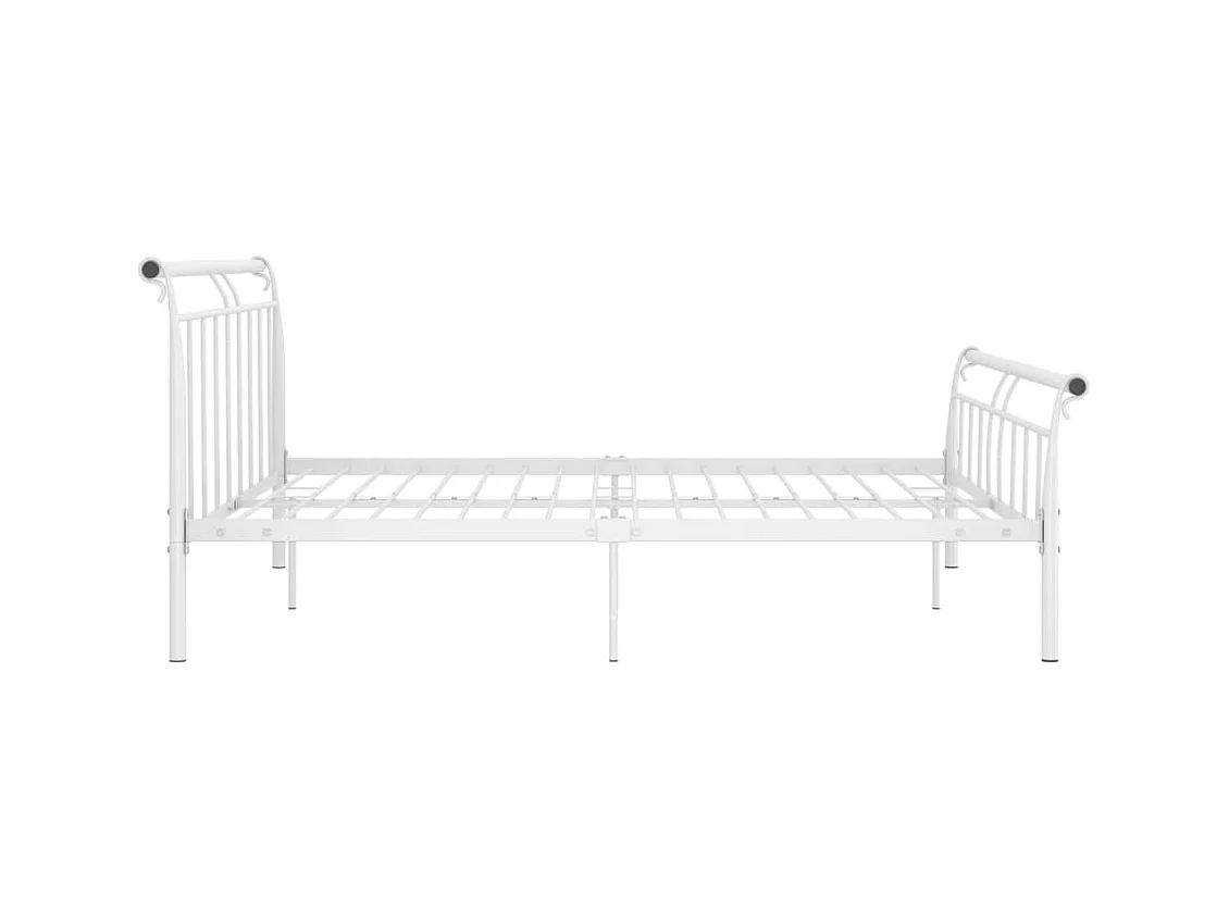 Struttura letto senza materasso in metallo bianco 160x200 cm