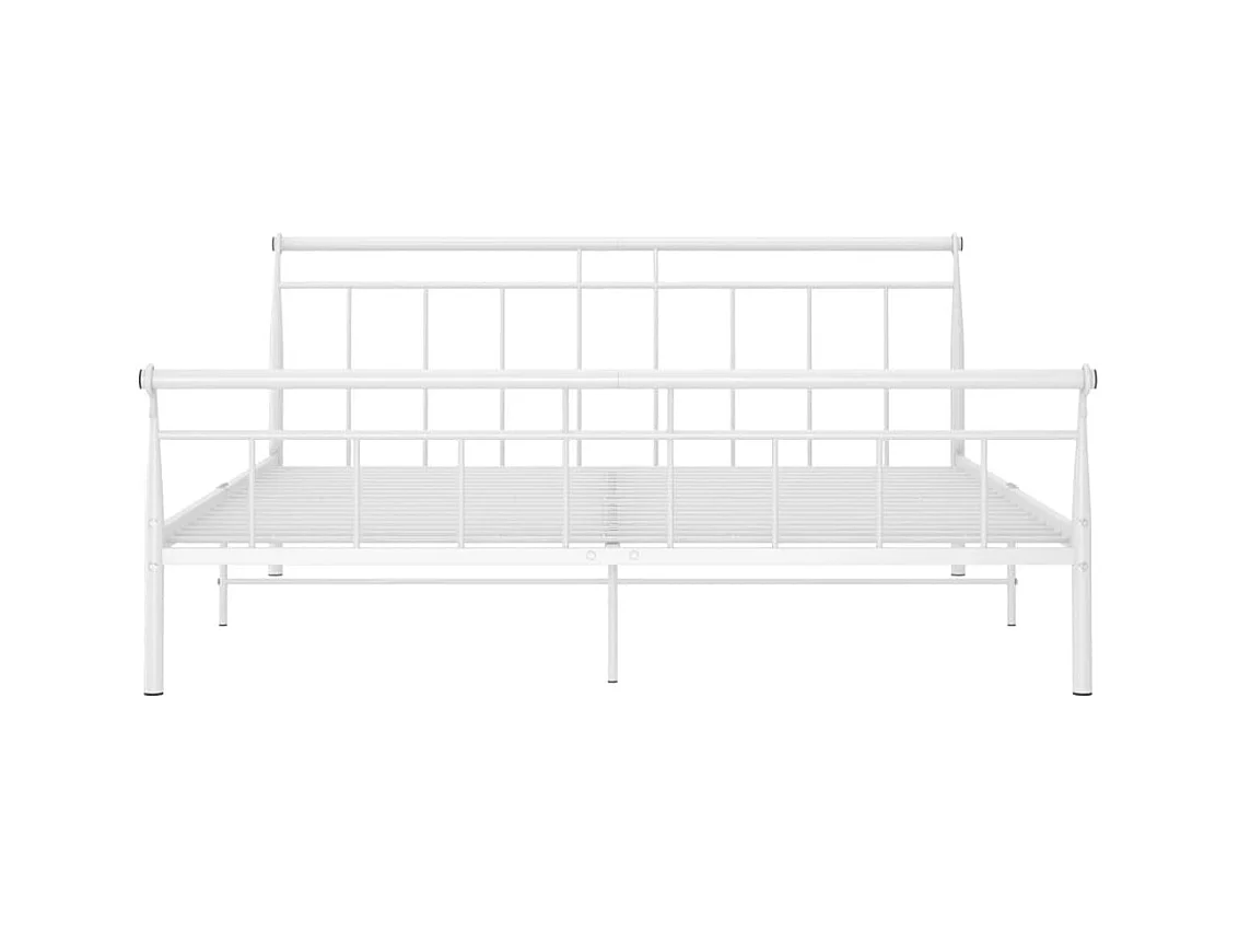Struttura letto senza materasso in metallo bianco 160x200 cm