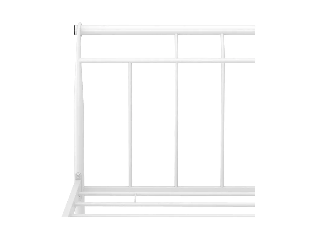 Struttura letto senza materasso in metallo bianco 160x200 cm