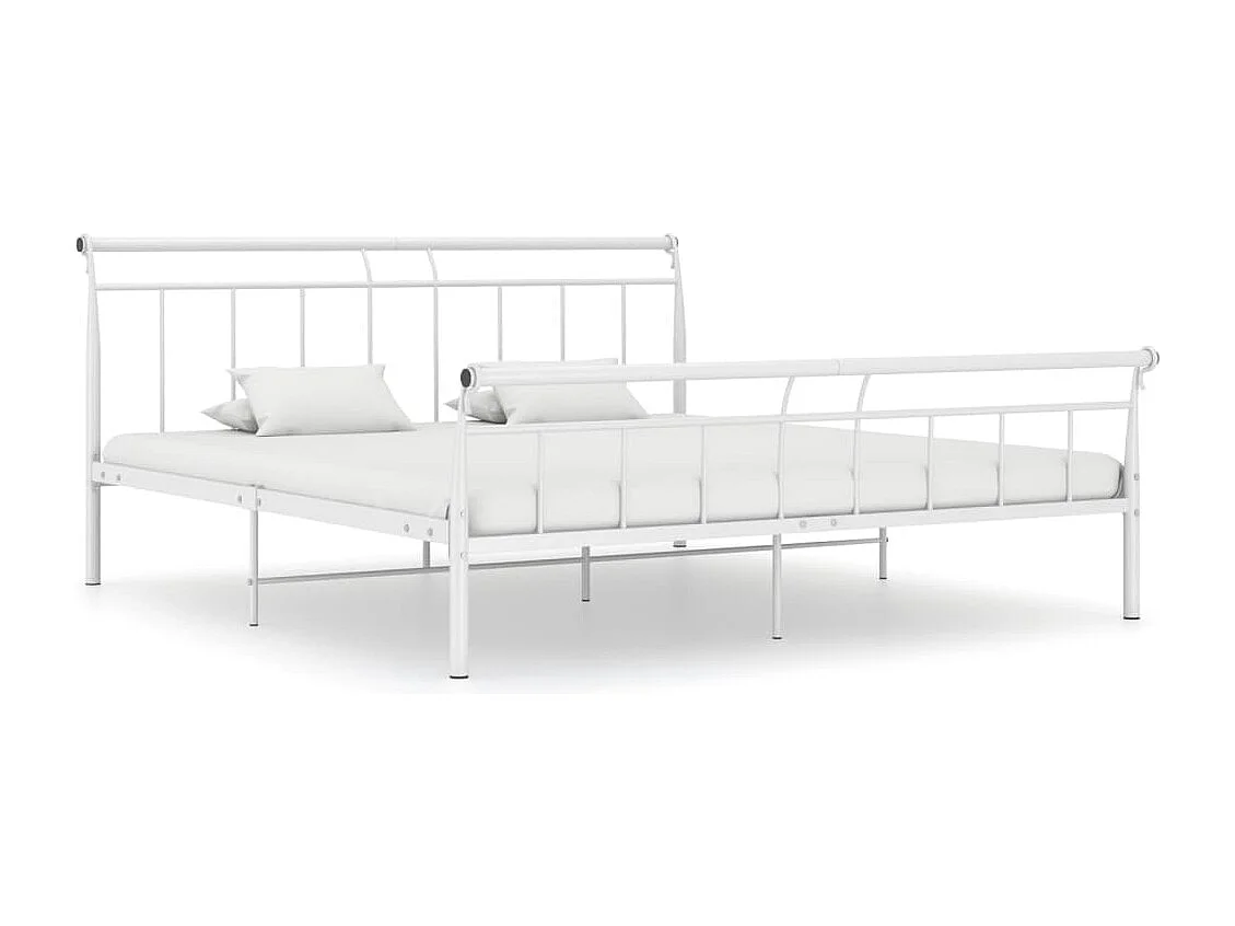 Bedframe zonder matras wit metaal 160x200 cm