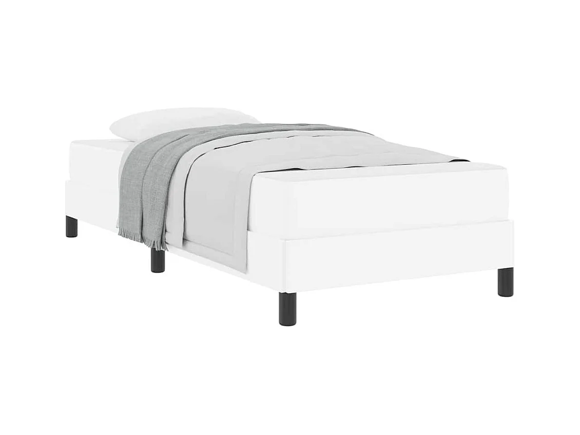 Bed met matras Zuiver wit 100 x 200 cm Kunstleer