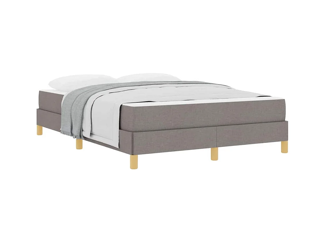 Taupe en Bruin boxspringbed 140 x 190 cm