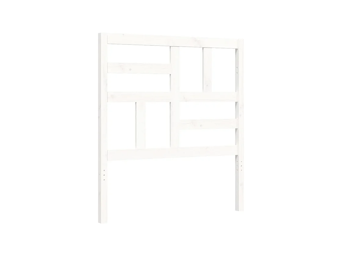 Estructura de cama sin colchón blanca 100x200 cm madera maciza de pino