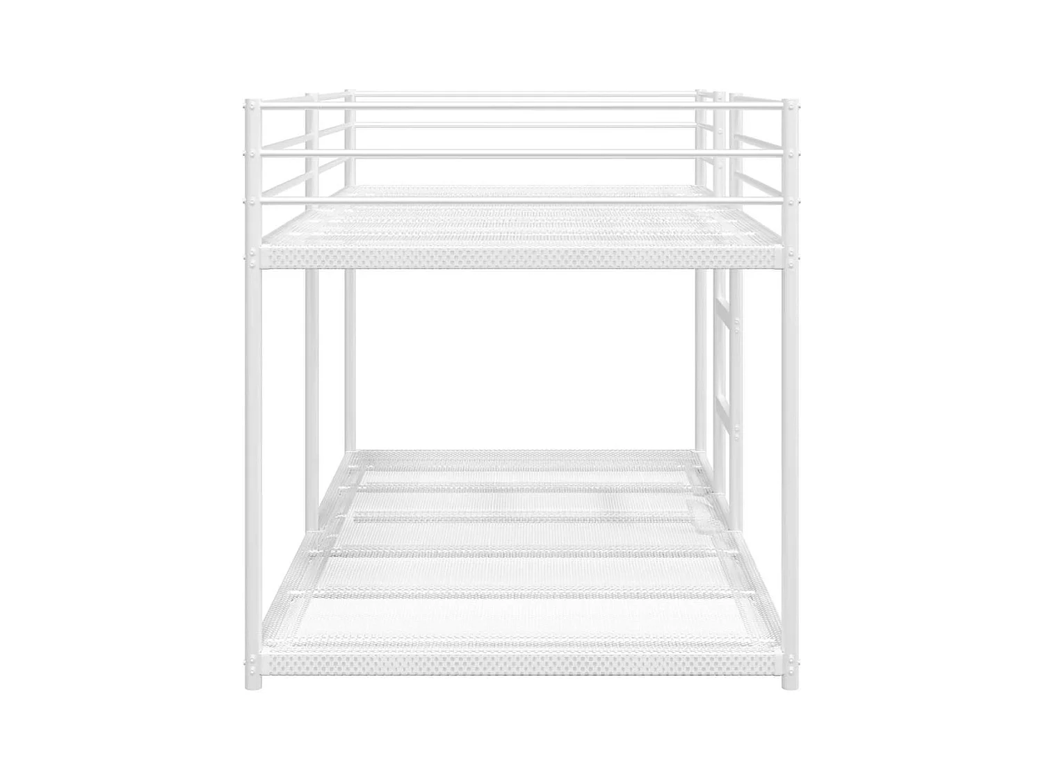 Lit superposé sans matelas blanc 80x200 cm acier
