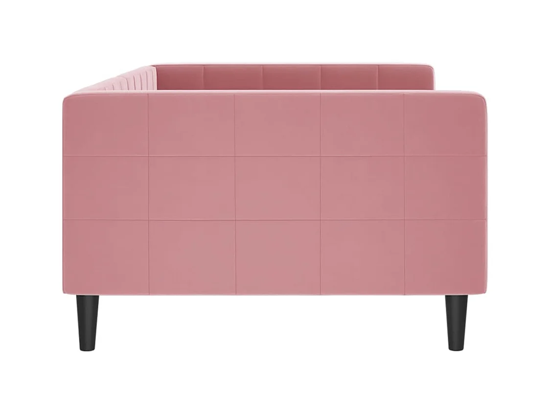 Lit de repos rose 100x200 cm velours