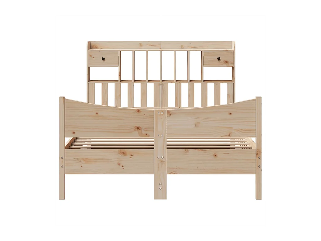 Struttura letto senza materasso 140x190 cm in legno massello di pino