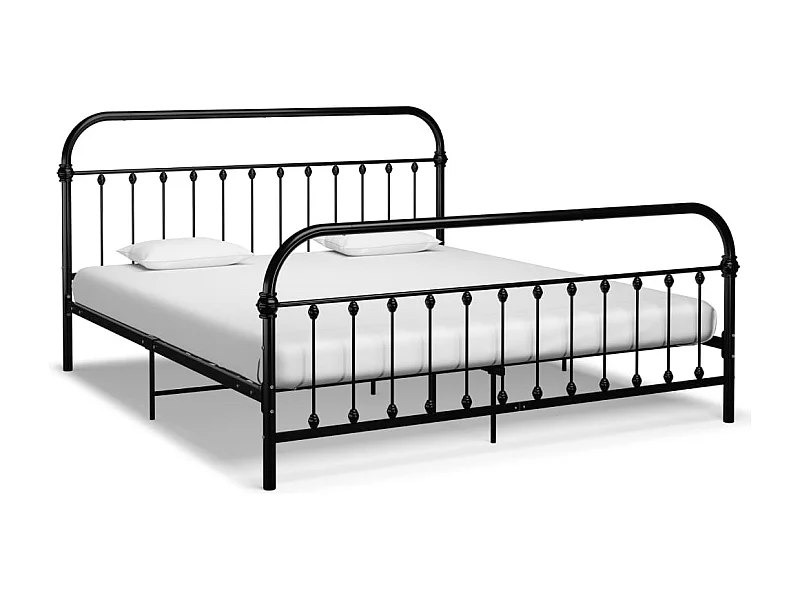 Bedframe zonder matras met zwart hoofdbord 180x200 cm