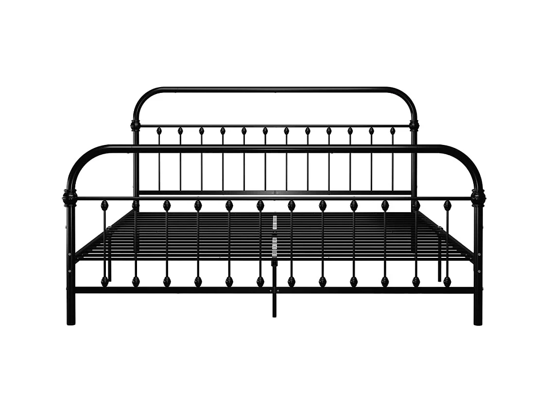 Struttura letto senza materasso con testiera nera 180x200 cm