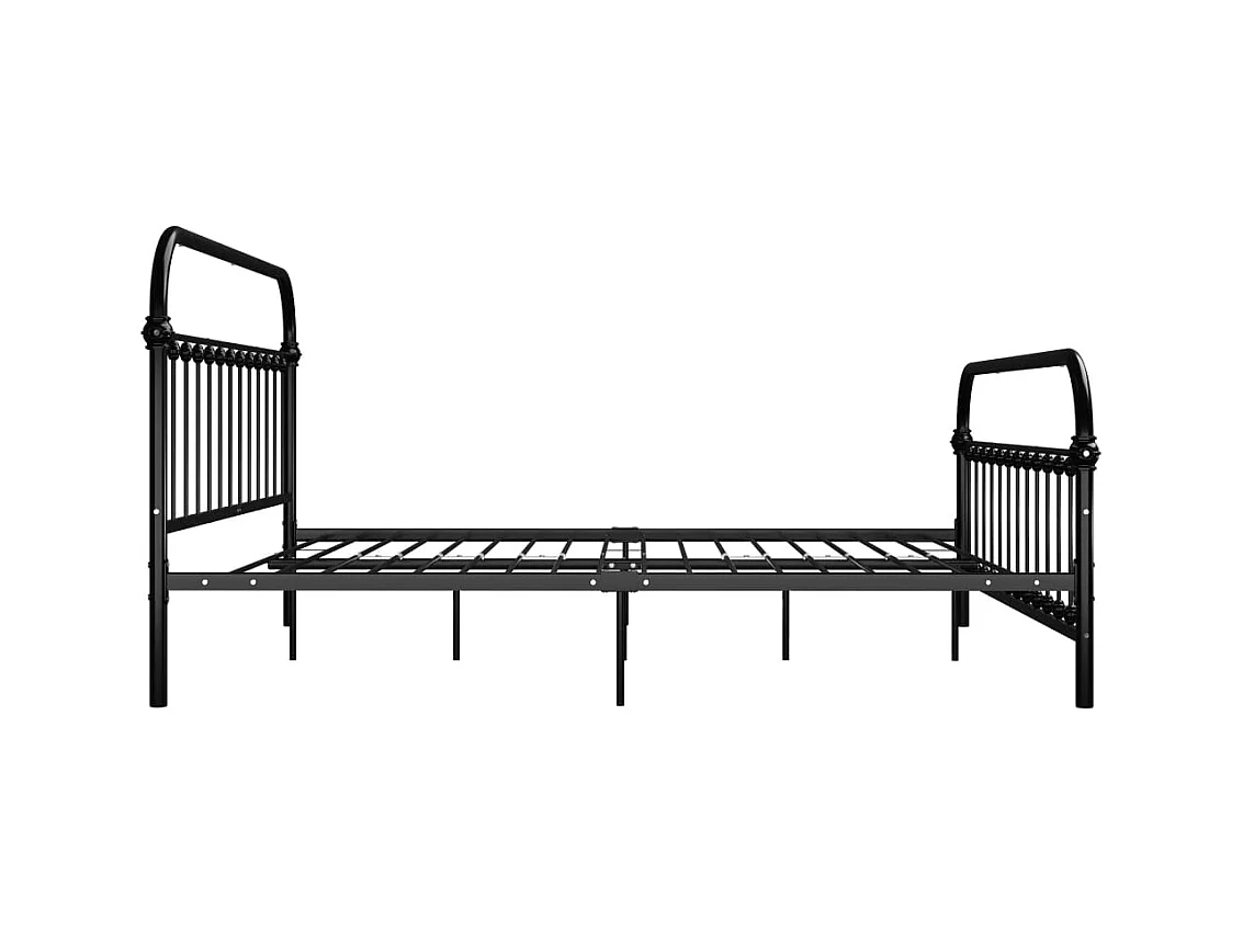 Struttura letto senza materasso con testiera nera 180x200 cm