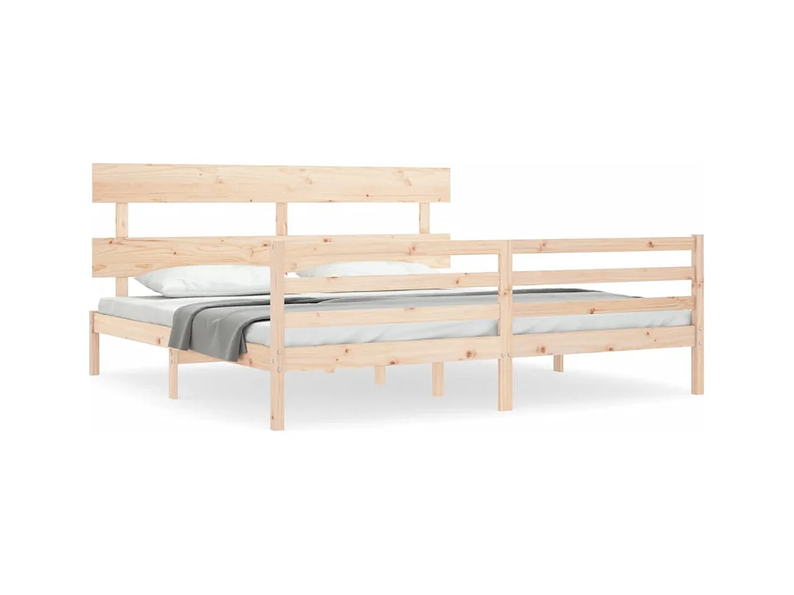 Bedframe zonder matras 200x200 cm massief hout