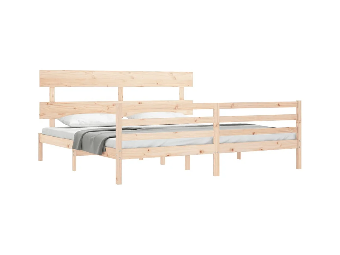 Bedframe zonder matras 200x200 cm massief hout