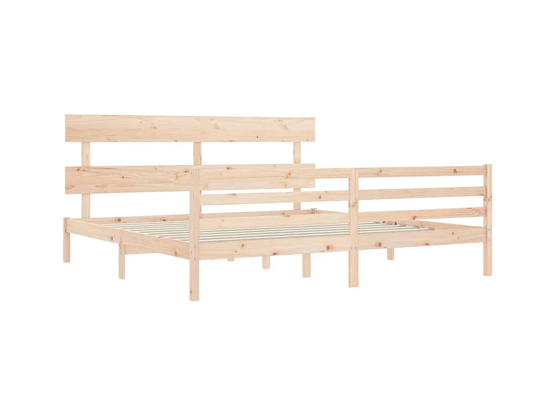 Bedframe zonder matras 200x200 cm massief hout