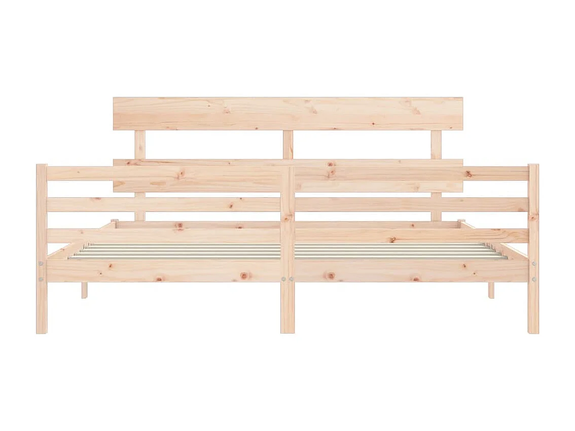 Bedframe zonder matras 200x200 cm massief hout