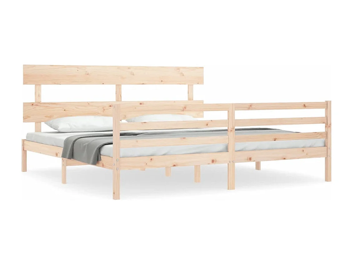 Cadre de lit sans matelas 200x200 cm bois massif