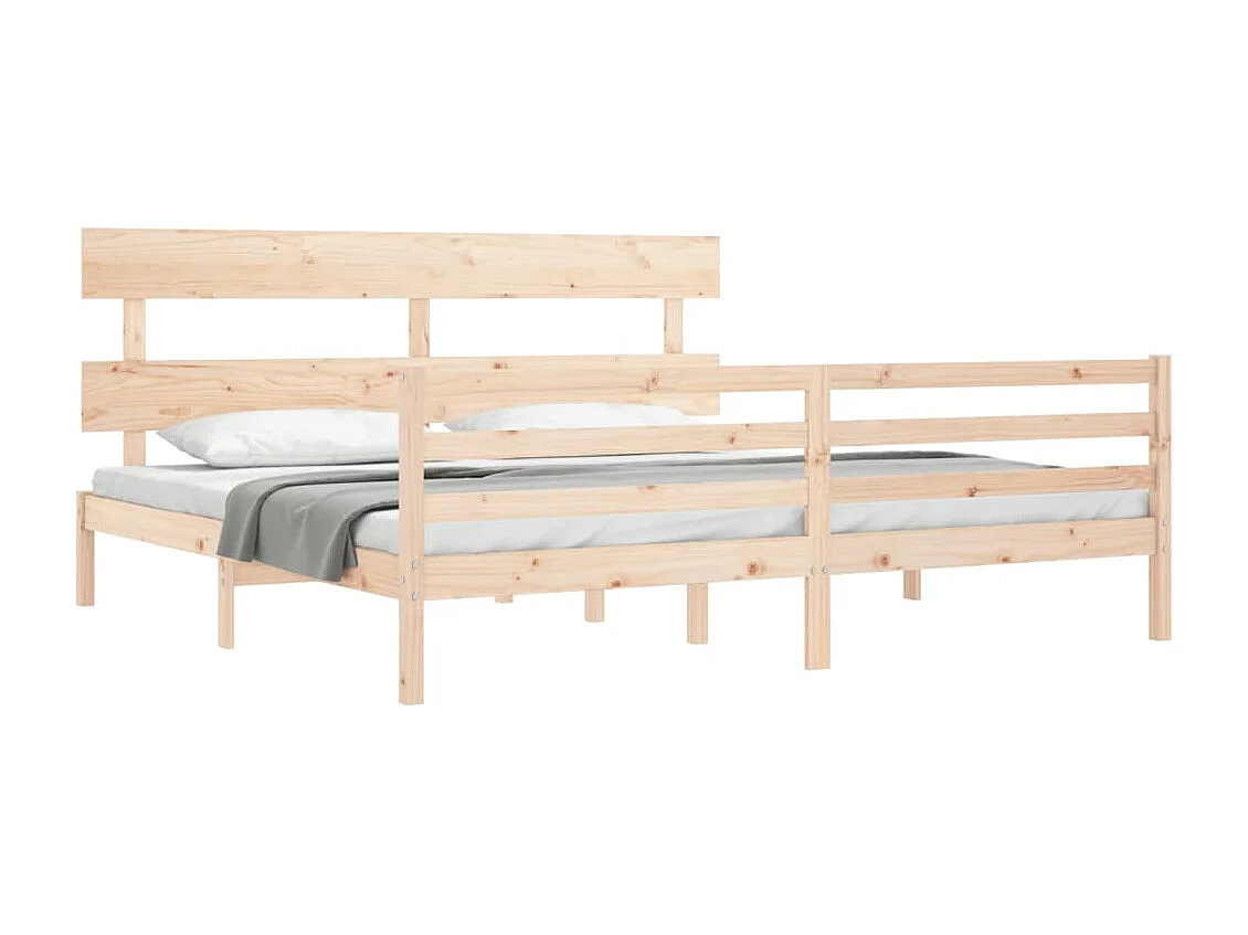 Cadre de lit sans matelas 200x200 cm bois massif
