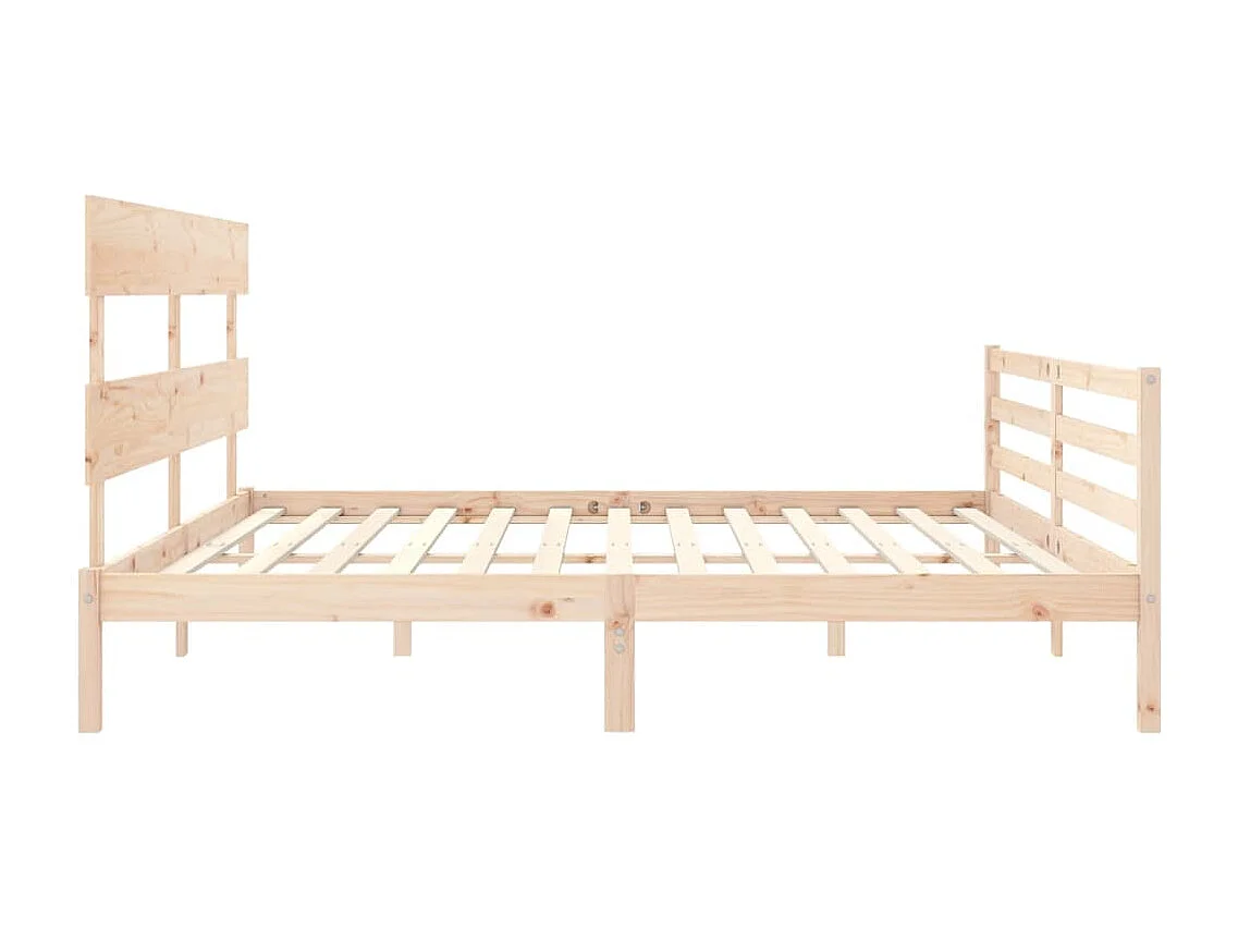 Cadre de lit sans matelas 200x200 cm bois massif