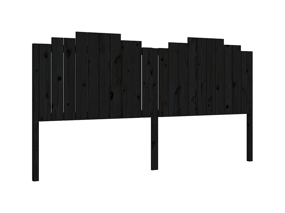 Bedframe zonder matras zwart 200x200 cm massief grenenhout