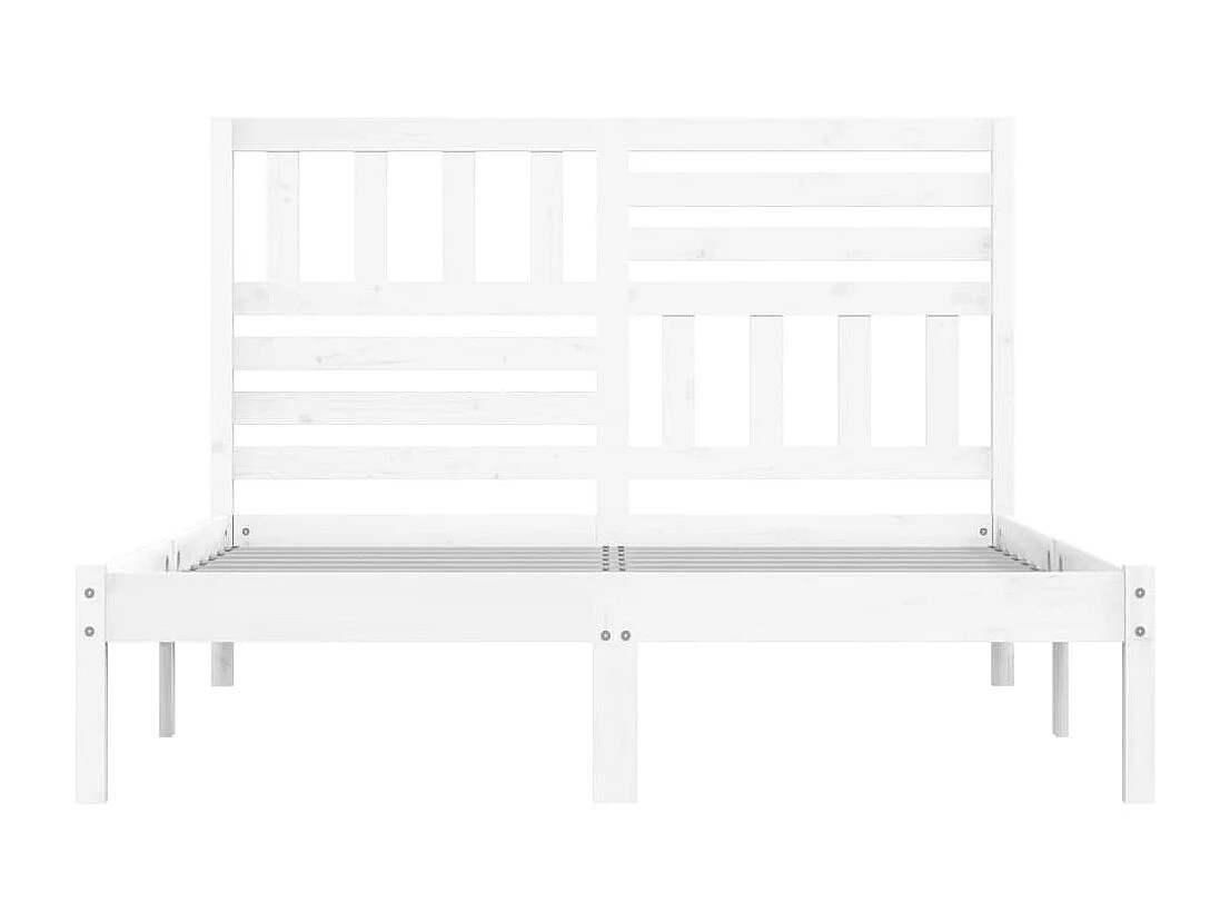 Bedframe zonder matras wit massief grenenhout 140x200 cm