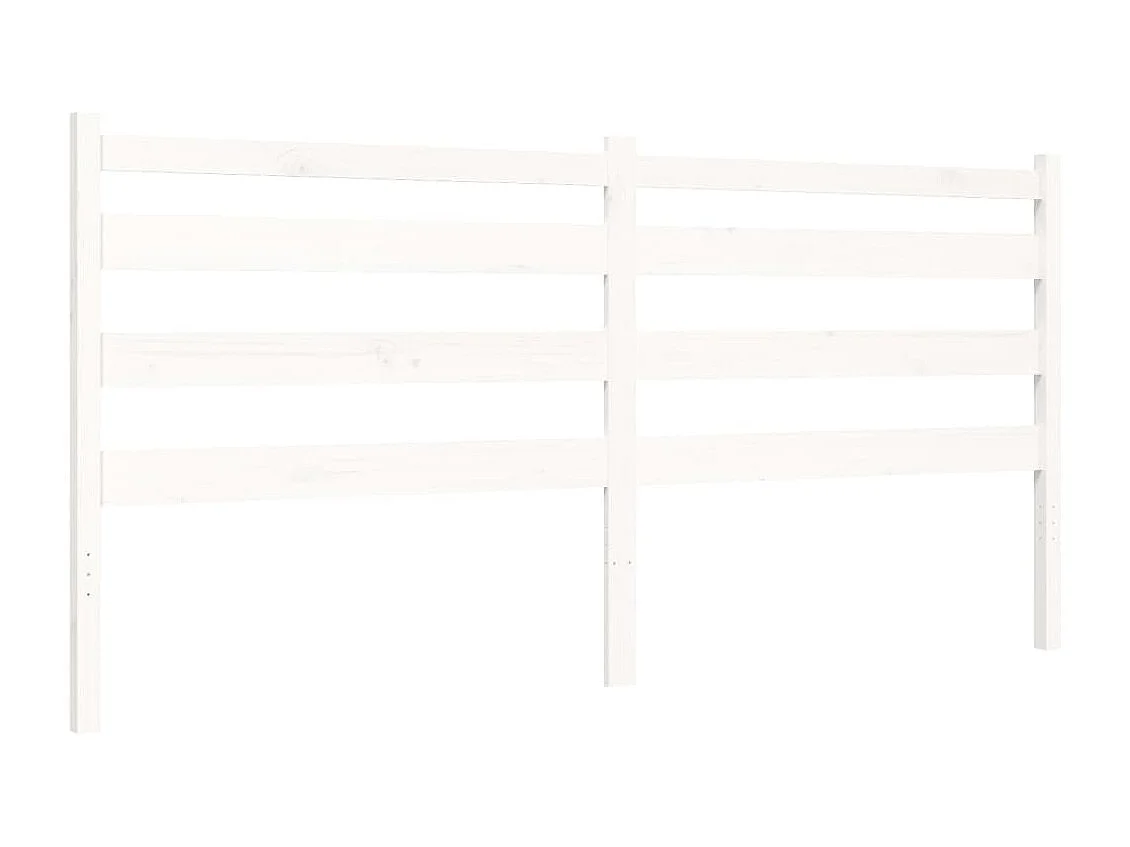 Struttura letto senza materasso bianco 200x200 cm in legno massello di pino