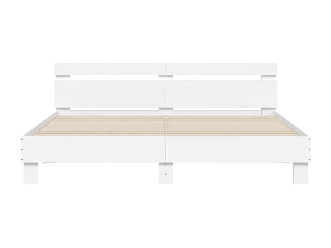 Estructura de cama sin colchón blanca 200x200 cm