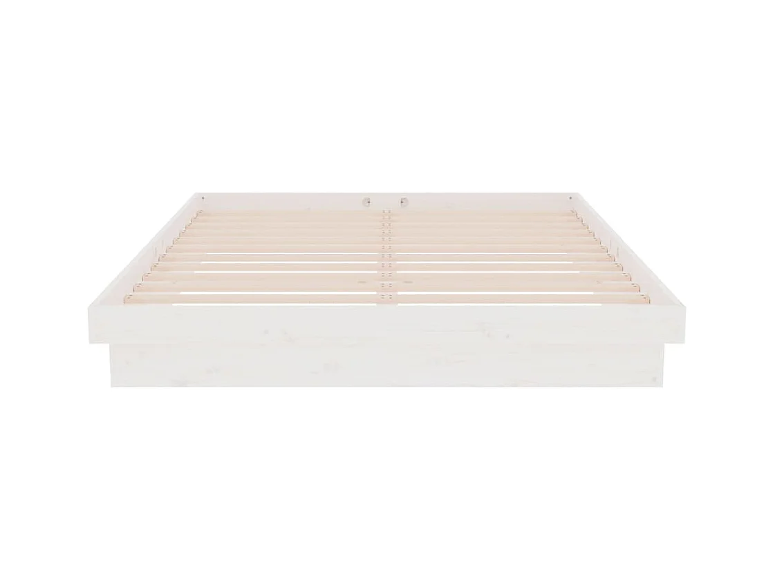 Struttura letto in legno massello bianco 140x200 cm