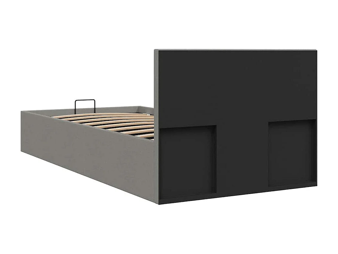 Cadre de lit à rangement hydraulique sans matelas 90x200 cm