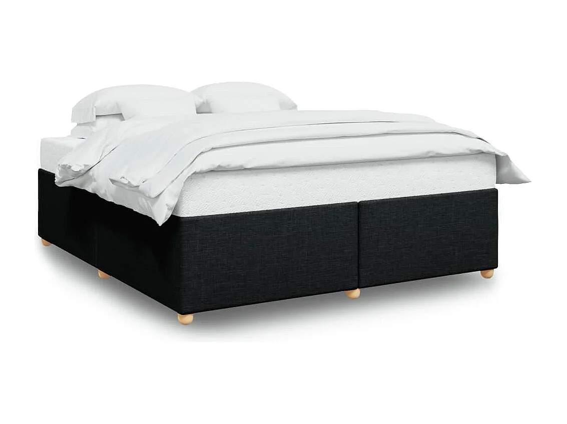 Struttura letto senza materasso tessuto nero 180x200 cm
