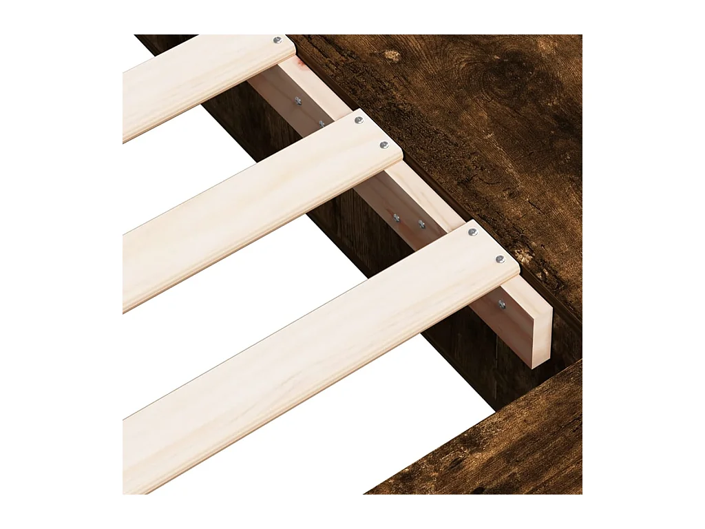 Bedframe zonder matras gerookt eiken 100x200 cm
