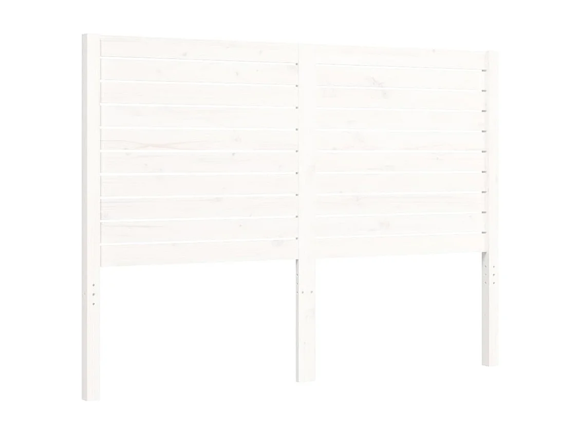 Cadre de lit sans matelas blanc 140x190 cm bois massif