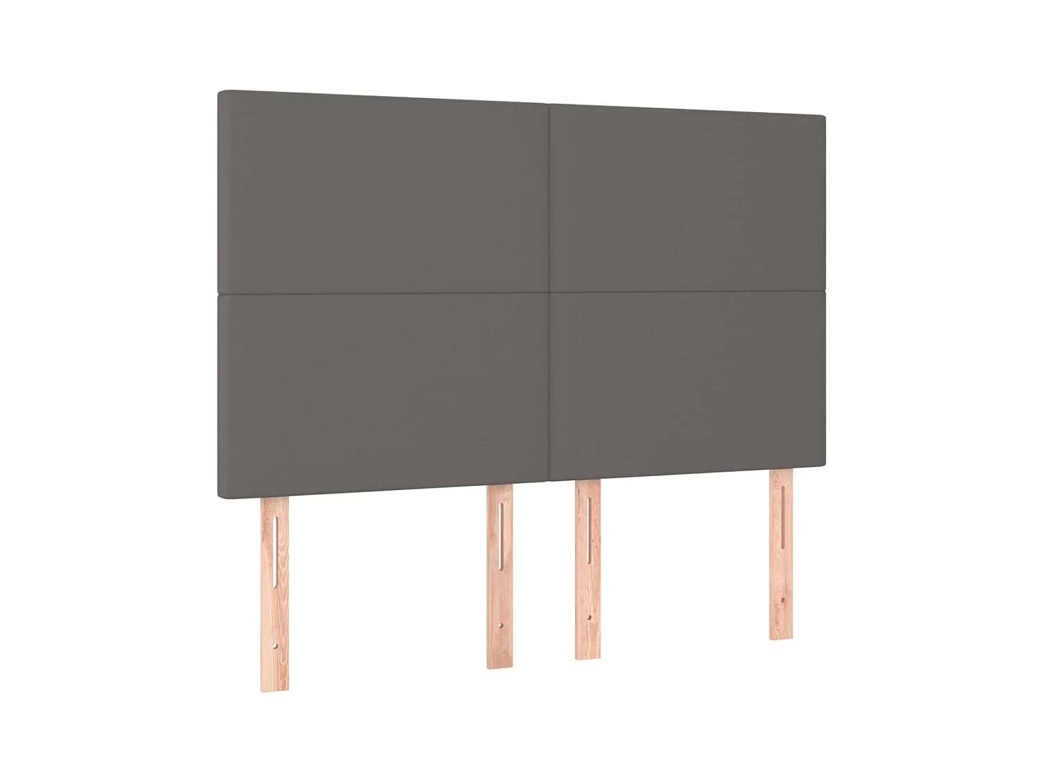 Struttura letto senza materasso grigio 140x190 cm similpelle