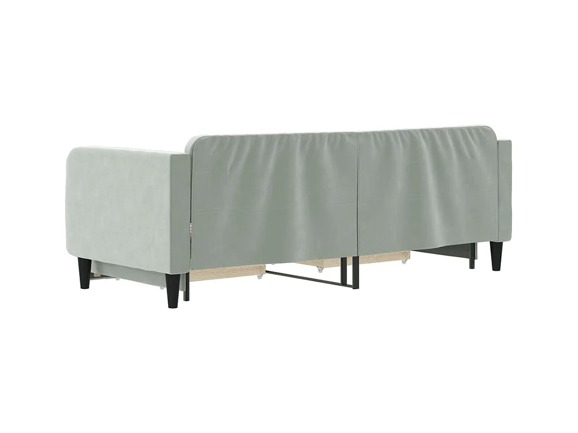 Divano letto con rotelle e cassetti senza materasso 80x200 cm