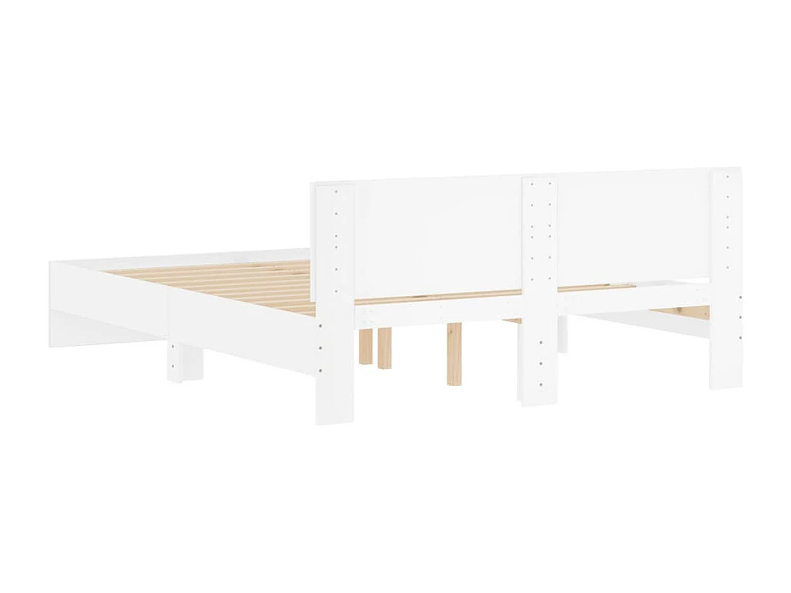 Estructura de cama sin colchón blanca 150x200 cm