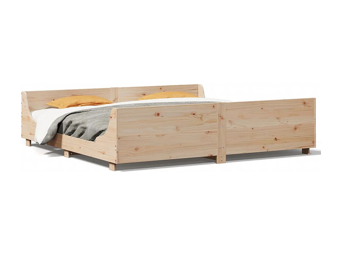 Estructura de cama sin colchón 180x200 cm madera maciza de pino