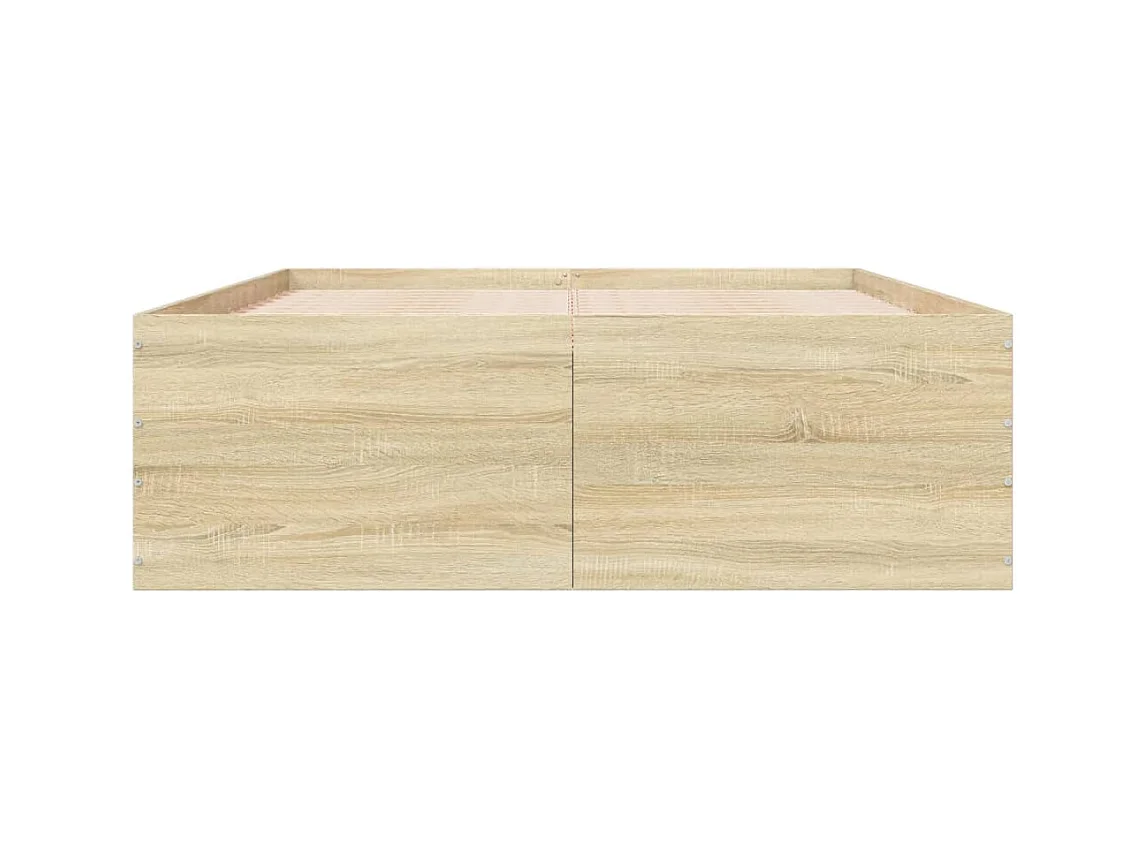 Bedframe zonder matras Sonoma eiken 140x200 cm
