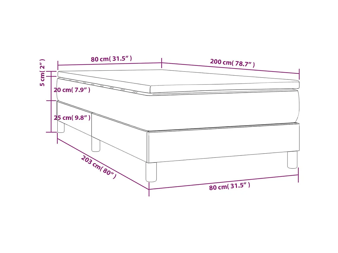 Lattenbodem en matras Donkergroen 80x200 cm Fluweel