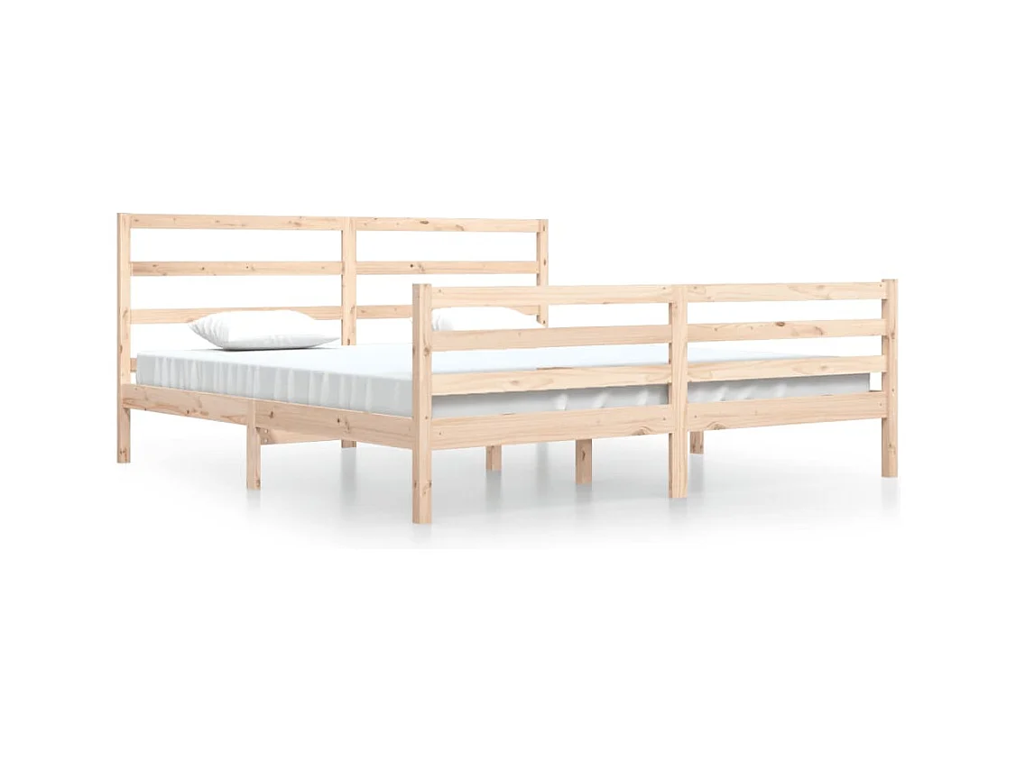 Bedframe zonder matras massief grenenhout 200x200 cm
