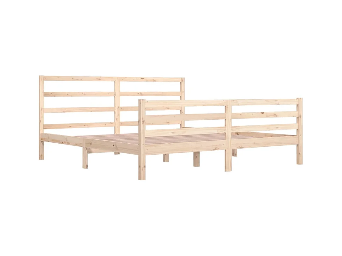 Bedframe zonder matras massief grenenhout 200x200 cm