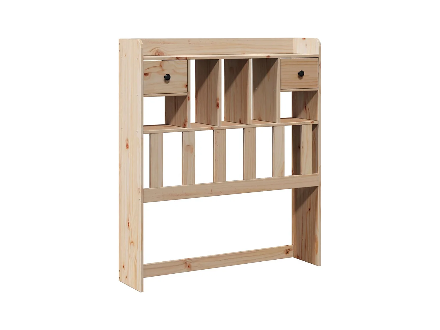 Letto a libreria senza materasso 100x200 cm in legno massello di pino