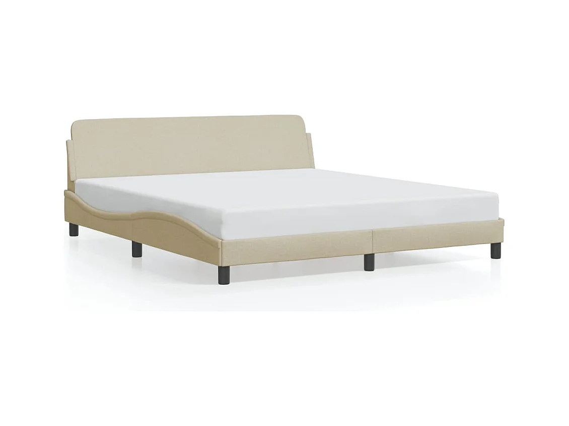 Bedframe zonder matras crème 180x200 cm stof