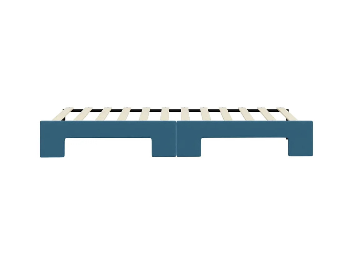 Divano letto con letto estraibile senza materasso blu 80x200 cm