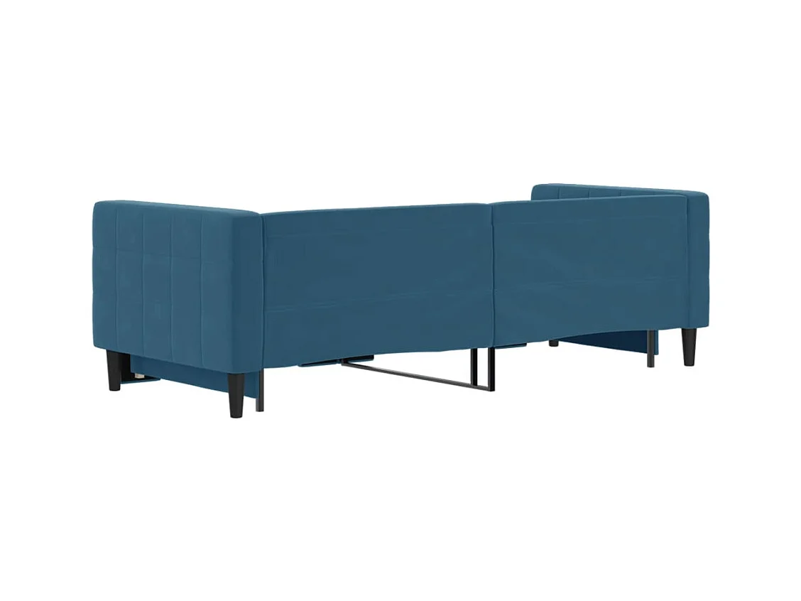 Divano letto con letto estraibile senza materasso blu 80x200 cm