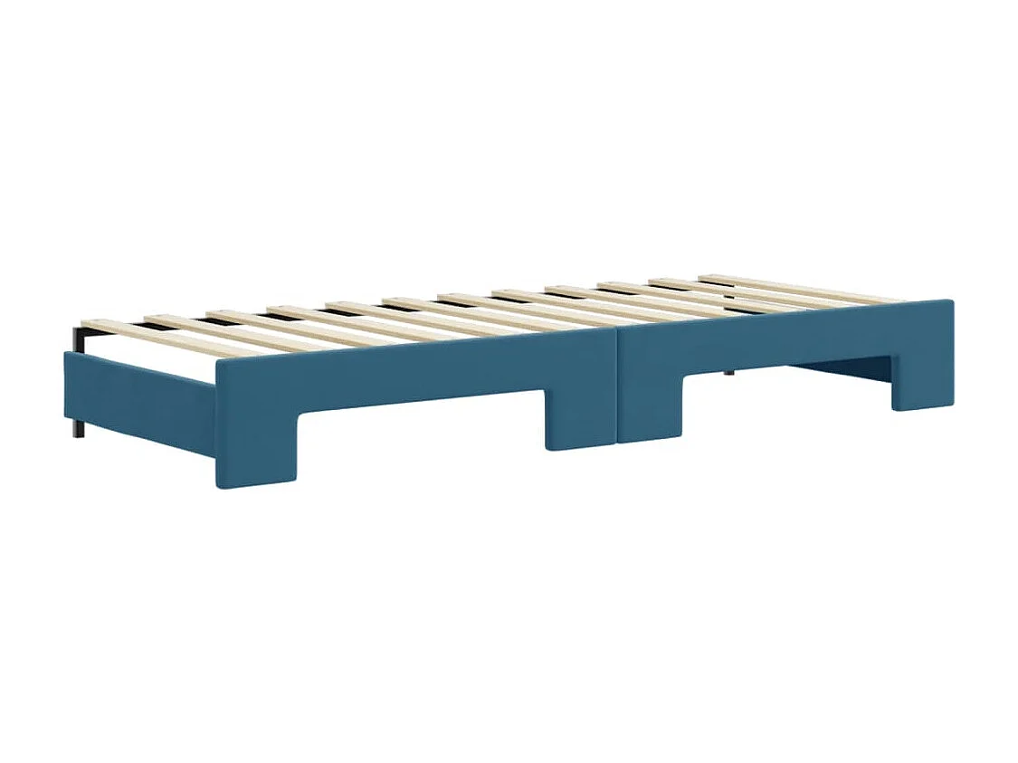 Divano letto con letto estraibile senza materasso blu 80x200 cm