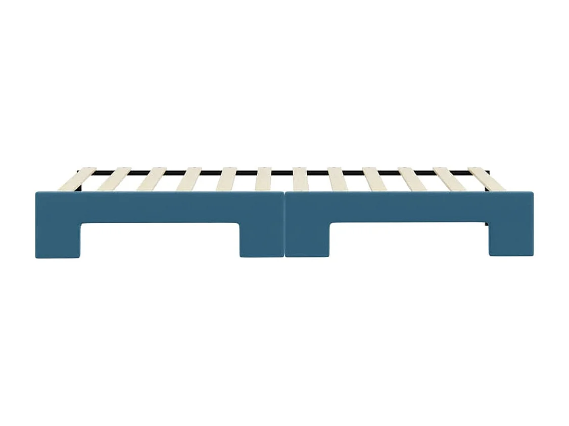 Divano letto con letto estraibile senza materasso blu 80x200 cm