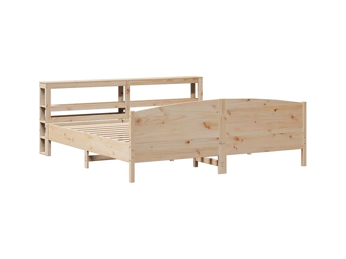 Cadre de lit sans matelas 180x200 cm bois massif de pin