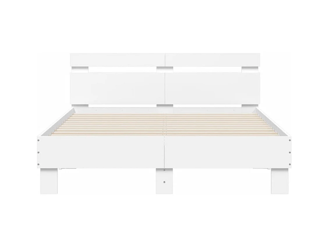 Estructura de cama blanca sin colchón 120x190 cm