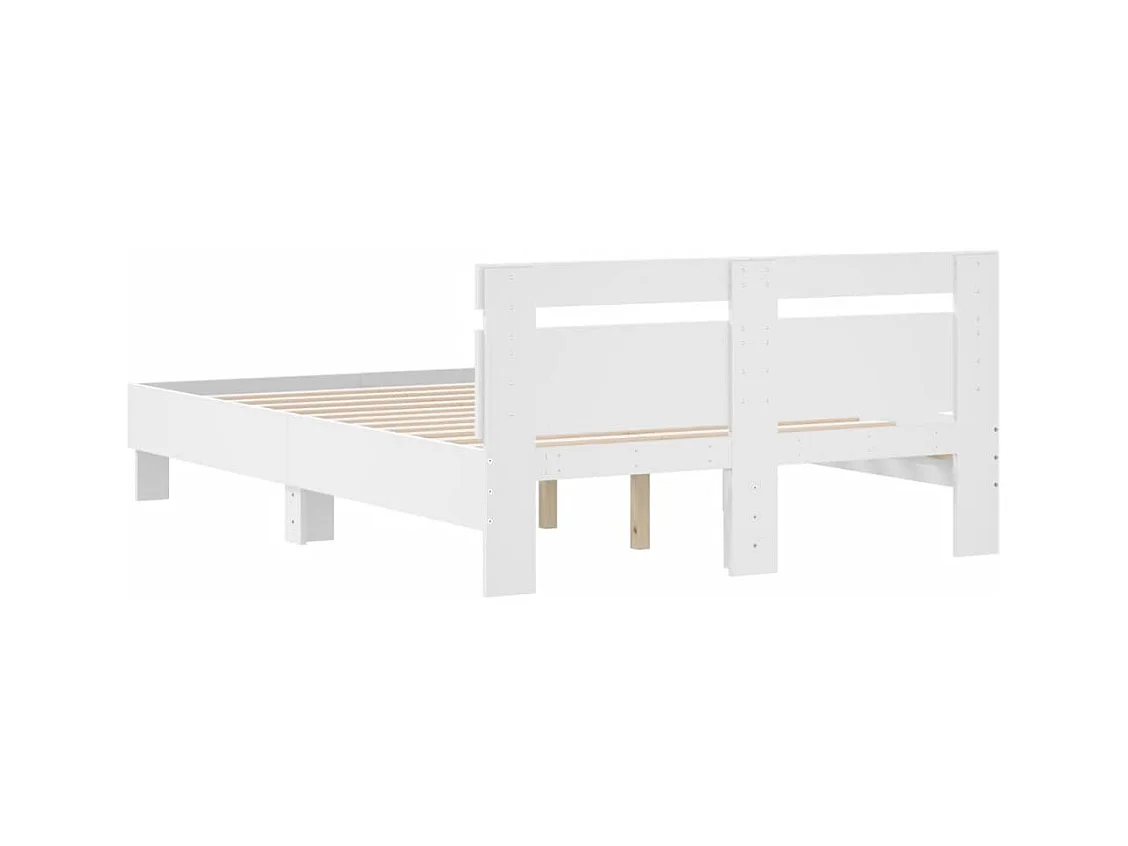 Estructura de cama blanca sin colchón 120x190 cm